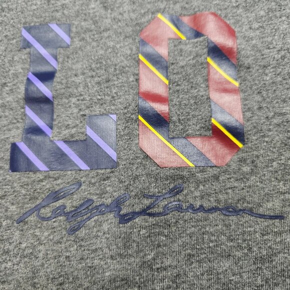 Polo‎ Ralph Lauren T-Shirt Kids Short Sleeve Heathered Gray Large (14-16) Crew - Picture 7 of 13